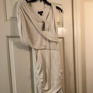 NWT Bebe white ruched dress size L